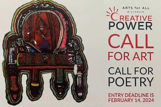 Call for Art, Call for Poetry postcard