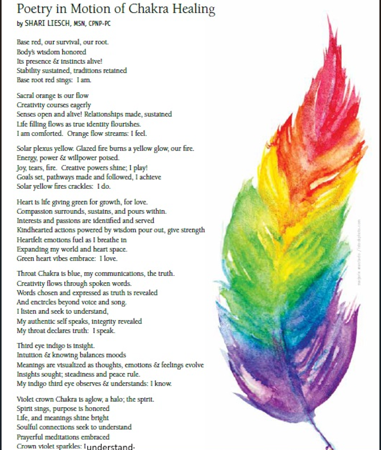 Poetry in motion of Chakra healing