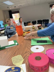 Subcommittee meeting at the library.